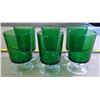 Image 1 : Lot of 6 Green Glasses
