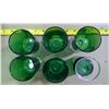 Image 3 : Lot of 6 Green Glasses