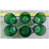 Image 4 : Lot of 6 Green Glasses