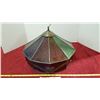 Image 4 : 2 X Stained Glass Hanging Lamp Shades - 1 Damaged (See Pics)