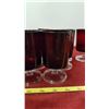 Image 2 : 12 Red Pedestal Glasses