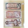 Image 1 : 3 x bank of Canada two dollars (1954, 1974, 1986)