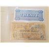 Image 2 : 1864 confederate states of America 20 dollars & one million dollars in gold fantasy bill