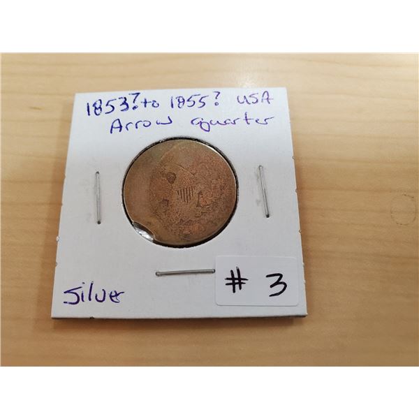 1853-1855? USA arrow quarter -silver