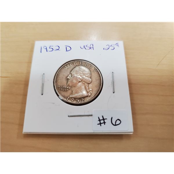 1952 D USA quarter