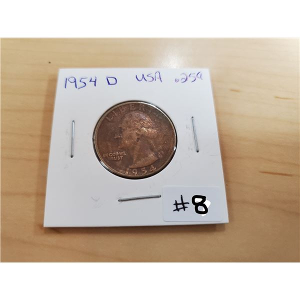 1954 D USA quarter