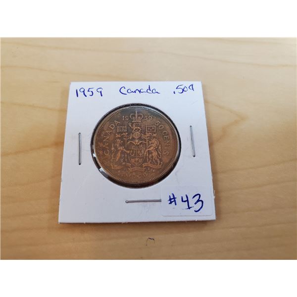 1959 Canadian 50 cents