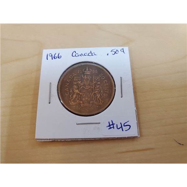 1966 Canadian 50 cents