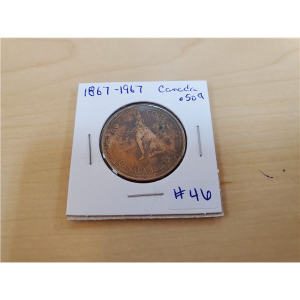 1867-1967 Canadian 50 cents