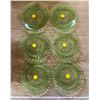 Image 1 : SET OF 6 GREEN DEPRESSION CAKE PLATES
