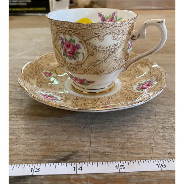 ROYAL ALBERT "DEVONSHIRE LACE" TEACUP AND SAUCER