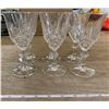 Image 1 : 6 CUT GLASS WINE GOBLETS