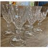 Image 3 : 6 CUT GLASS WINE GOBLETS