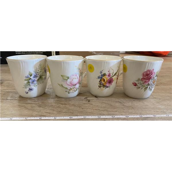 4 SADLER "WELLINGTON" COFFEE CUPS
