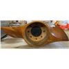 Image 3 : WOODEN AIRPLANE PROPELLER MADE INTO CLOCK SIGNED BY PREVIOUS OWNERS SINCE 1947