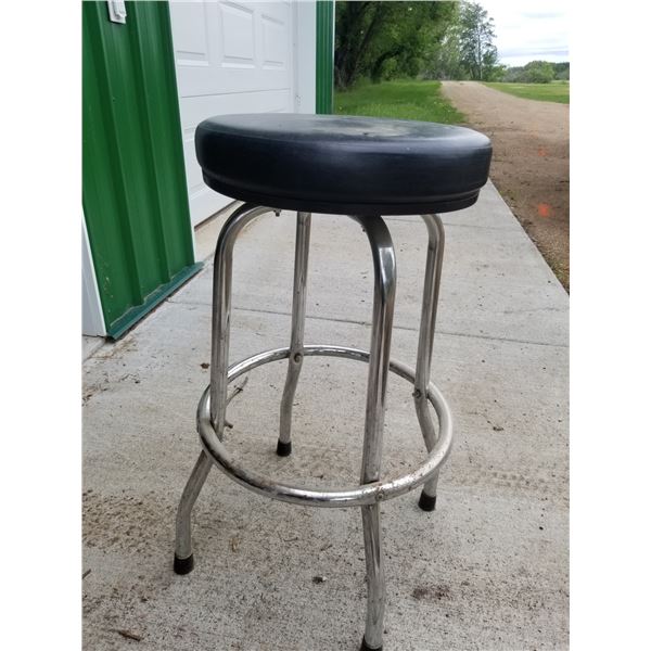 Metal and Leather retro stool