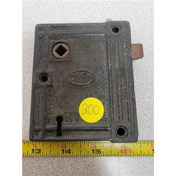 Early Corbin Cast Iron Entry Door Lock Architectural Hardware Bolt