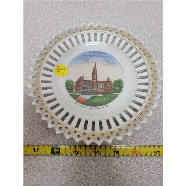 Decorative plate City Hall Halifax, N.S. Made in Germany