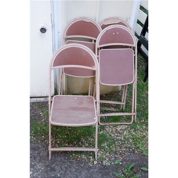 4 Metal Folding Chiars