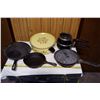 Image 1 : 2 Cast Iron Fry Pans, Enamel Fry Pan, Aluminum Dutch Oven, etc.