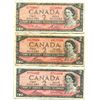 Image 1 : 3 1954 two dollar bills