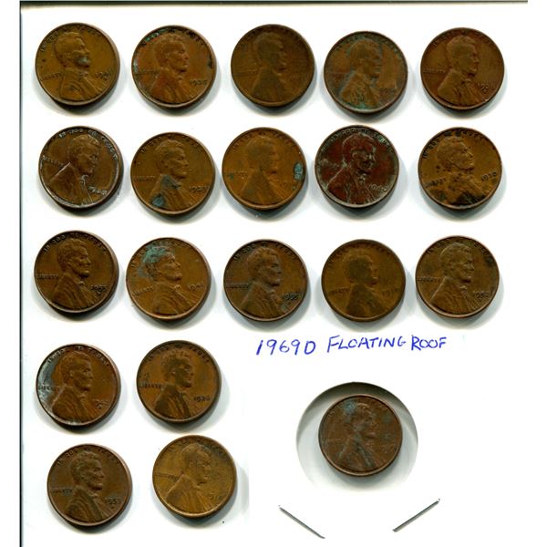 lot of american pennies 1950-51, 60's, 70's, 80's