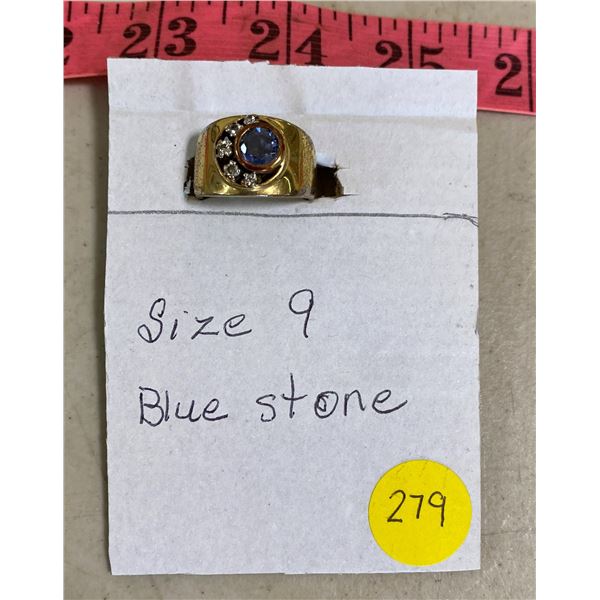 Size 9 Blue Stone Ring