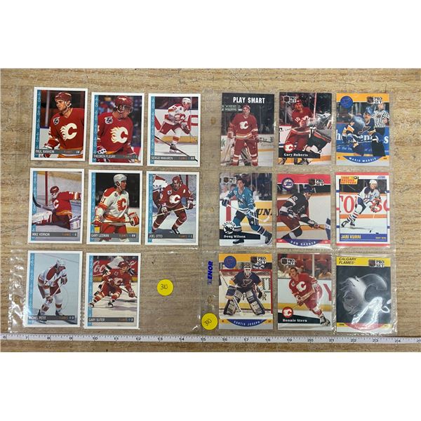 Lot Of 17 Hockey Cards (Calgary Flames + Etc.)