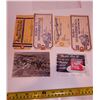 Image 1 : Lot of Vintage Sask. Items: Cream Can Tags, Radisson Postcard, Swift 1949 Calendar