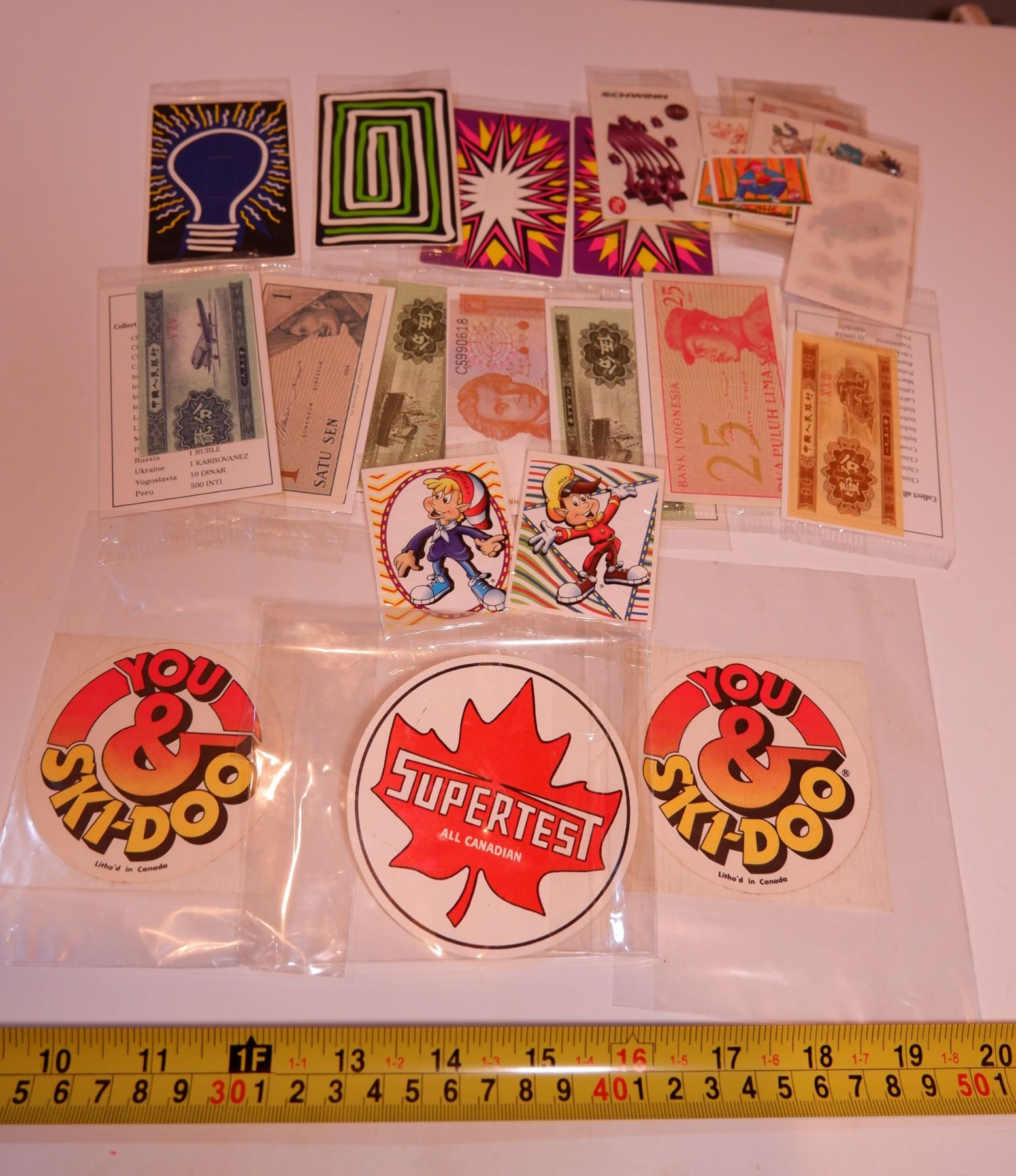 Super Test Sticker Vintage Supertest Oil & Ski Doo Stickers, + Misc. Cereal Box Prizes