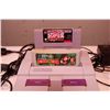 Image 2 : Super Nintendo Lot: 2 Controllers, 2 Games, Modified To play Japanese Carts