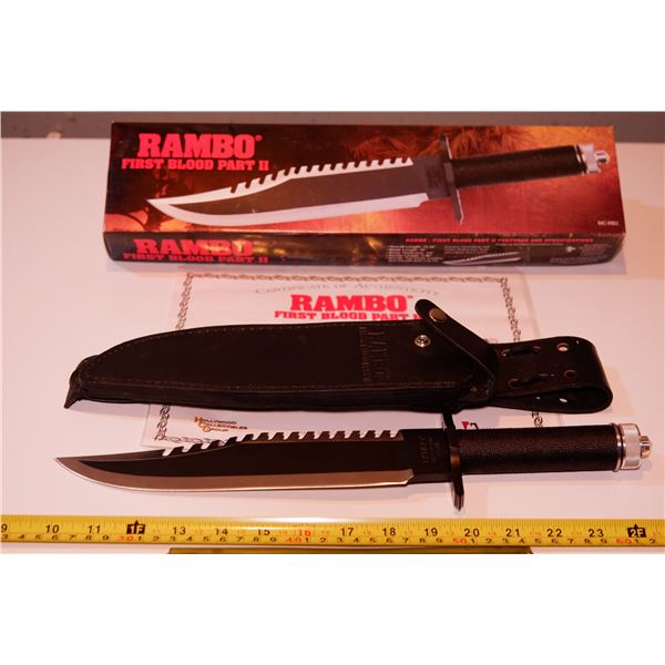 Replica Rambo First Blood Part II Knife w/ Sheath
