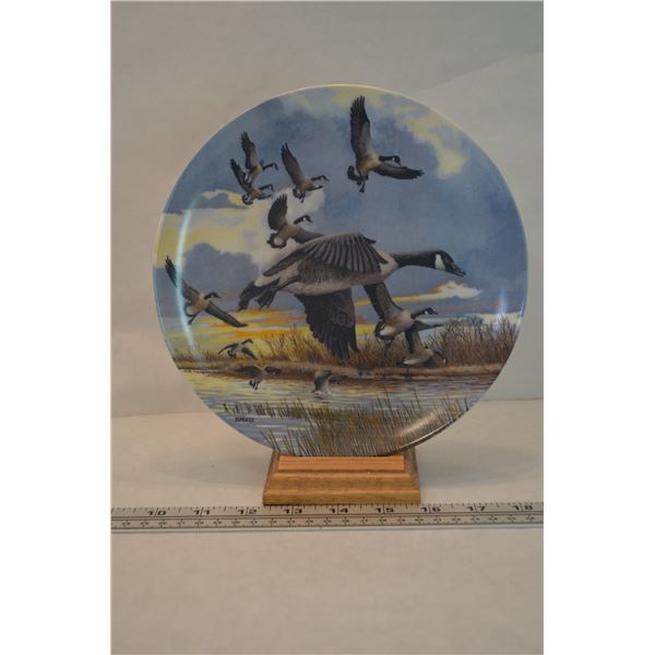 Vintage "The Landing" Bradford collector plate by D Pentz