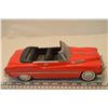 Image 2 : Vintage Red Convertible metal car -chrome like trim