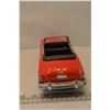 Image 3 : Vintage Red Convertible metal car -chrome like trim