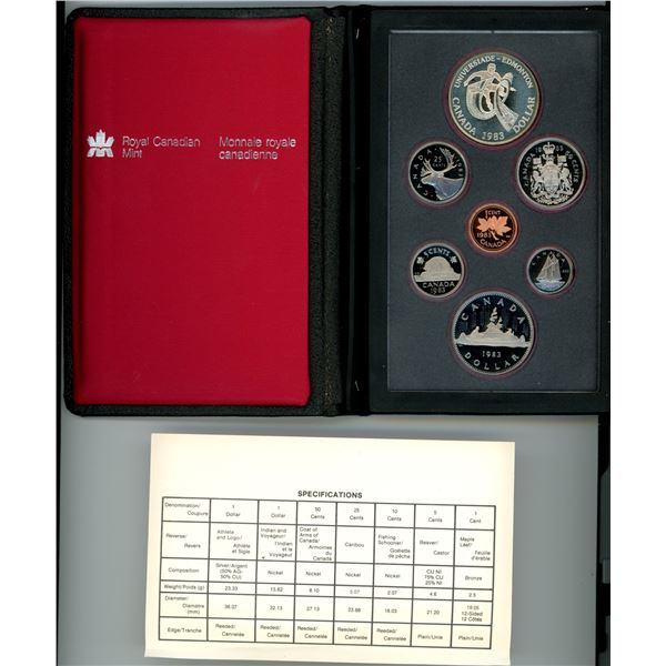 1983 Silver and Nickel Dollar Royal Canadian Mint Proof Set