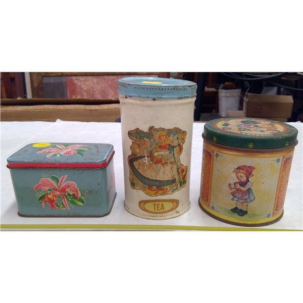 3 Vintage Tins
