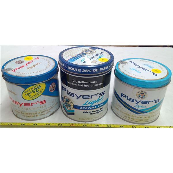 3 Tobacco Tins