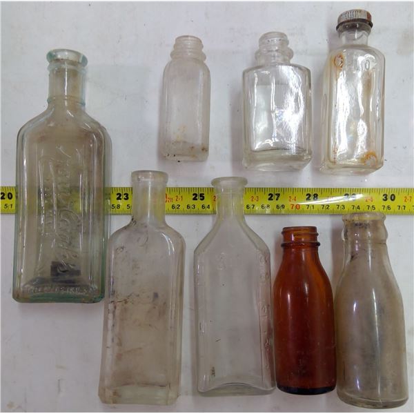 Lot of Vintage Glass Bottles