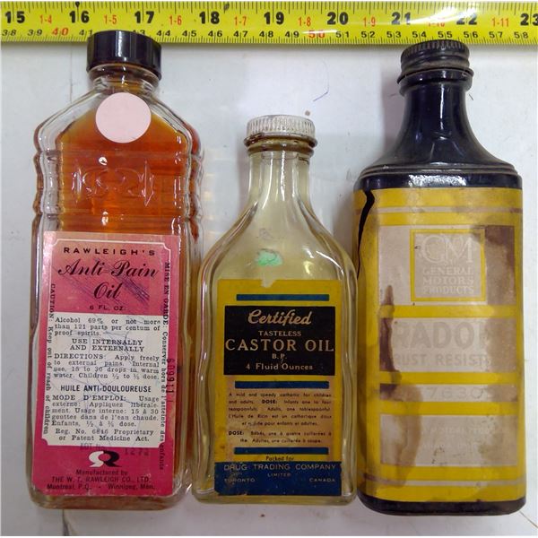 Lot of Vintage Glass Bottles