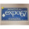 Image 1 : Montreal Expo '67 license plate
