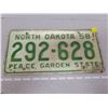 Image 1 : North Dakota 1958 plate - 292-628
