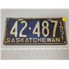 Image 1 : Saskatchewan 1931 plate - 42-487