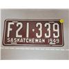 Image 1 : Sask plate 1949 F21-339