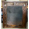 Image 3 : Hand Carved Mahogany Window Mirror 35x31 Inch