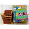 Image 1 : Childs Mini Teapot Set in Basket & 4 Puzzles
