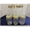 Image 1 : 5 Pint jars - 2 X 1776-1976, 1 dogwood flower, 2 others
