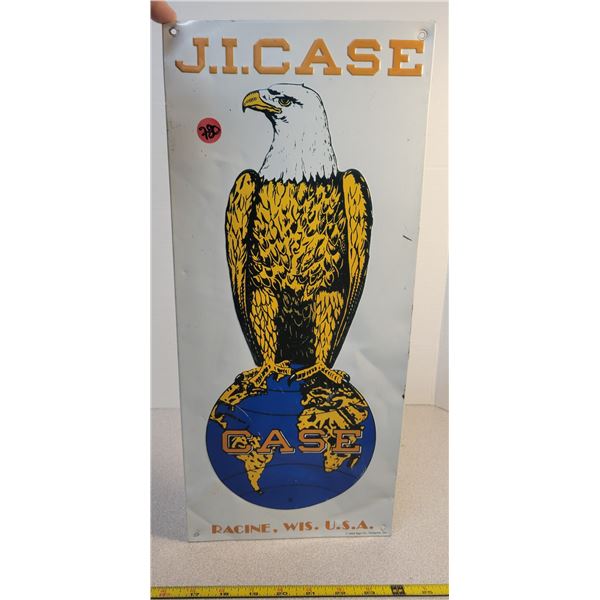 J.I. Case embossed tin sign (USA) 18" X 8"