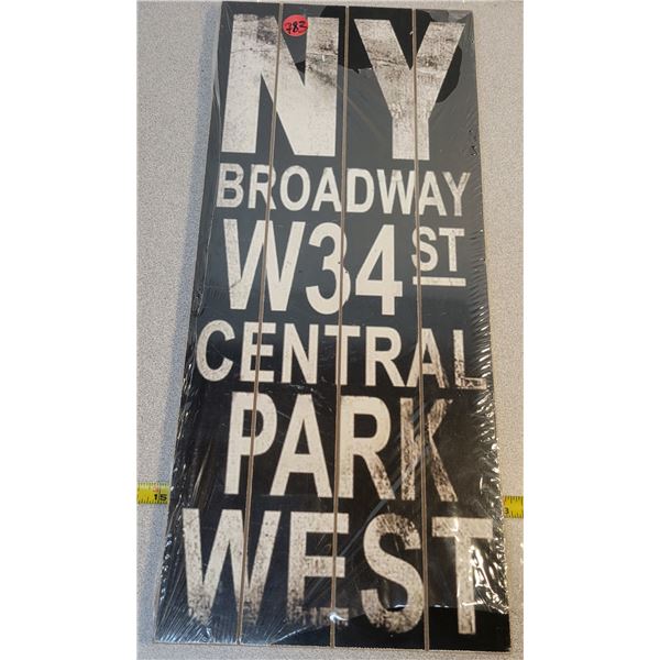 New wooden 17.5" X 7.5" sign