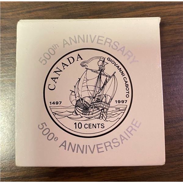 500th anniversary Canada 10 cents 1497-1997 10¢ silver